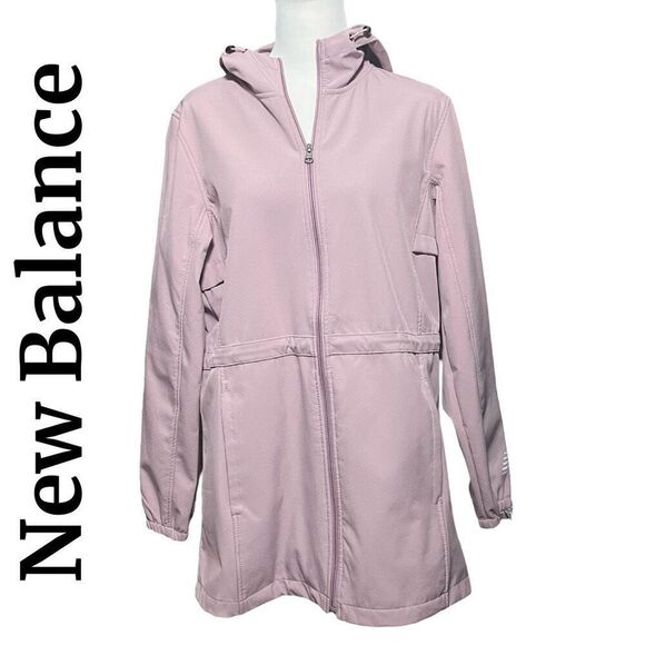 NEW BALANCE Lavender Windbreaker Hooded Jacket, Dual Zipper, Size L - Picture 1 of 11